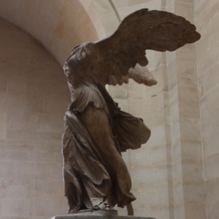 The Winged Victory of Samothrace – unknown, Gray Larlos marble and Parian marble, H3.28m, uncovered in 1863 on the island of Samothrace.